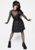 Reckless Check Mini Pinafore Dress sold by Disturbia