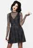 Reckless Check Mini Pinafore Dress sold by Disturbia