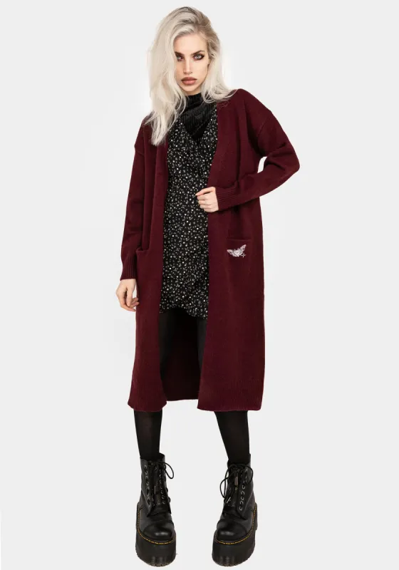 Rosamoth Embroidered Knit Longline Cardigan sold by Disturbia