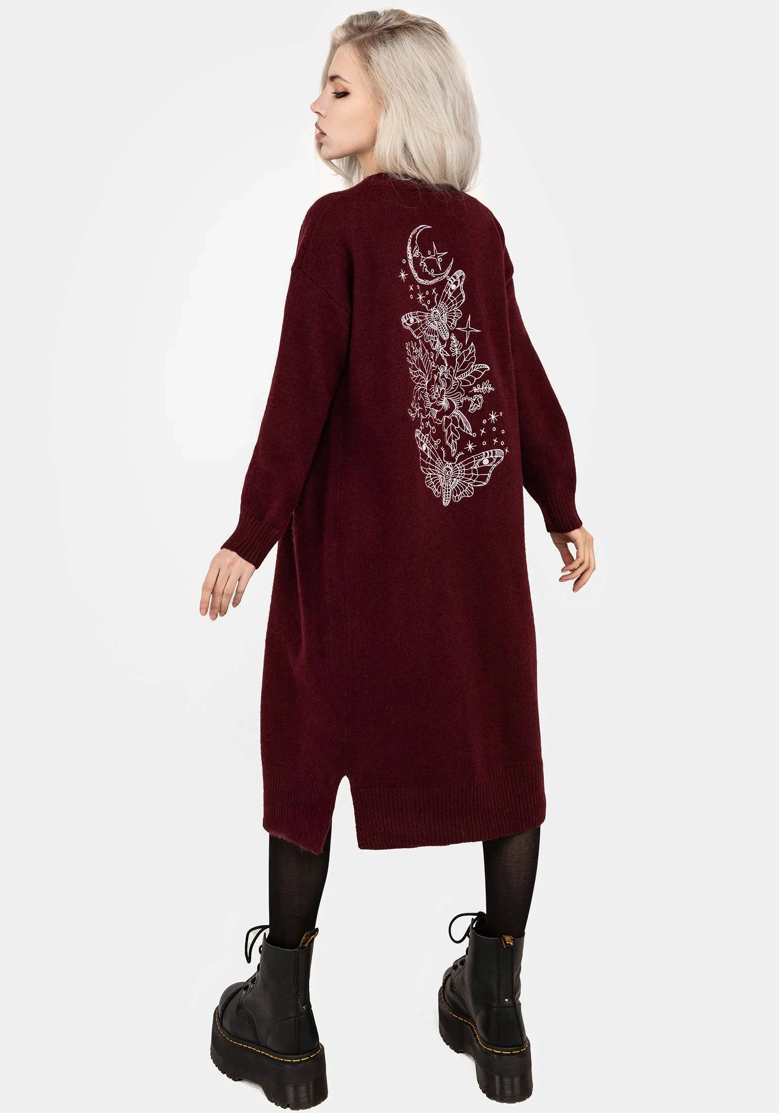 Rosamoth Embroidered Knit Longline Cardigan sold by Disturbia product image thumbnail 3