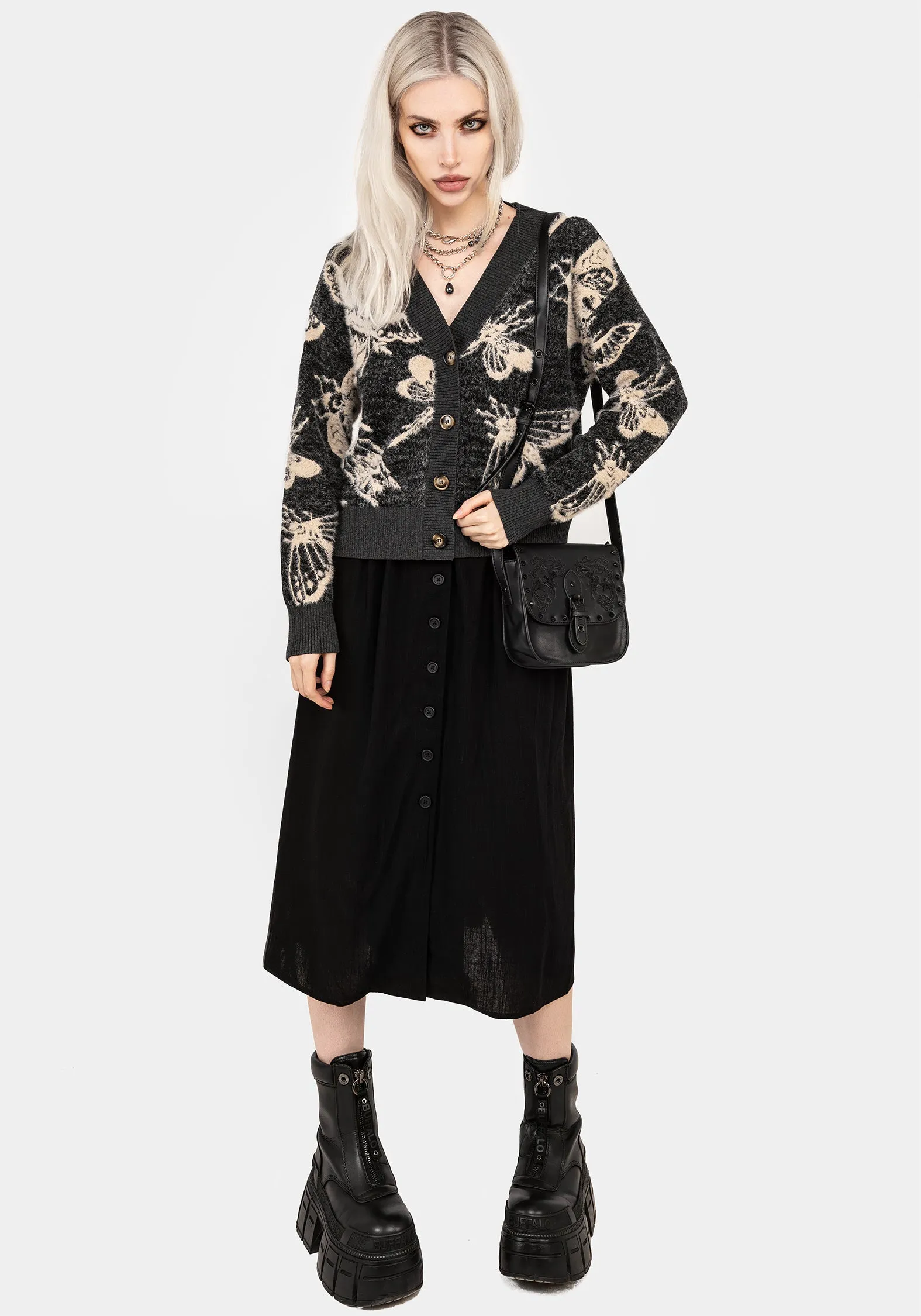 Silkmoth Knit Cardigan sold by Disturbia product image thumbnail 5