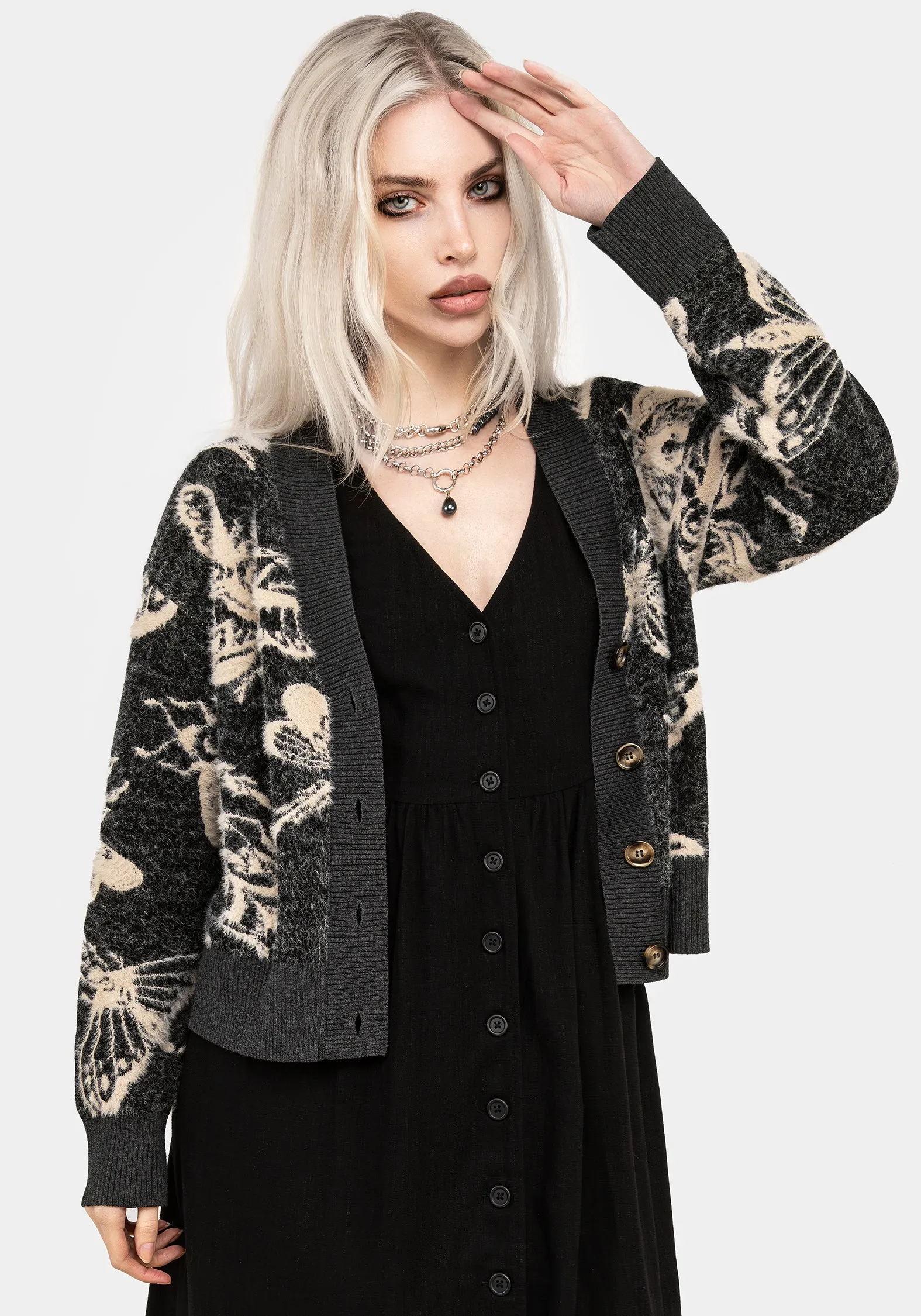 Silkmoth Knit Cardigan sold by Disturbia product image thumbnail 4