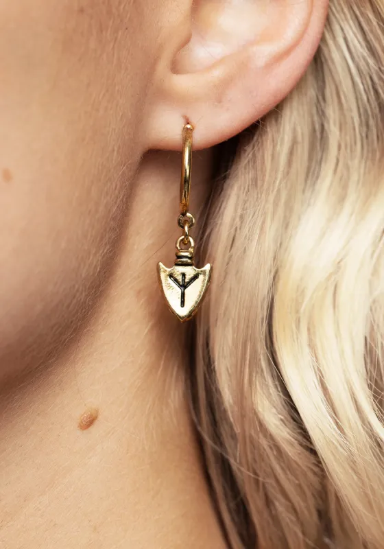 Brunnhilde Earrings - Gold sold by Disturbia