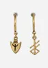 Brunnhilde Earrings - Gold sold by Disturbia