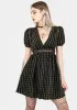 Rydal Check Button Up Mini Dress - Green sold by Disturbia