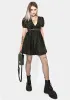 Rydal Check Button Up Mini Dress - Green sold by Disturbia