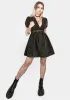 Rydal Check Button Up Mini Dress - Green sold by Disturbia