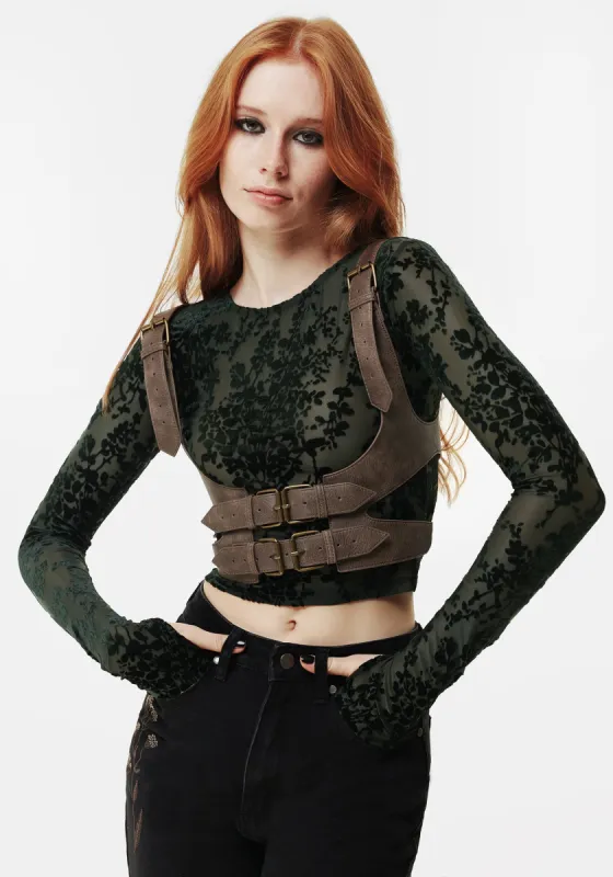 Clementine Buckle Cut Out Harness sold by Disturbia