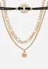 Runes Layered Necklace - Gold sold by Disturbia