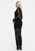 Cloister Flocked Mesh Maxi Dress sold by Disturbia