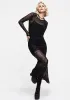 Cloister Flocked Mesh Maxi Dress sold by Disturbia