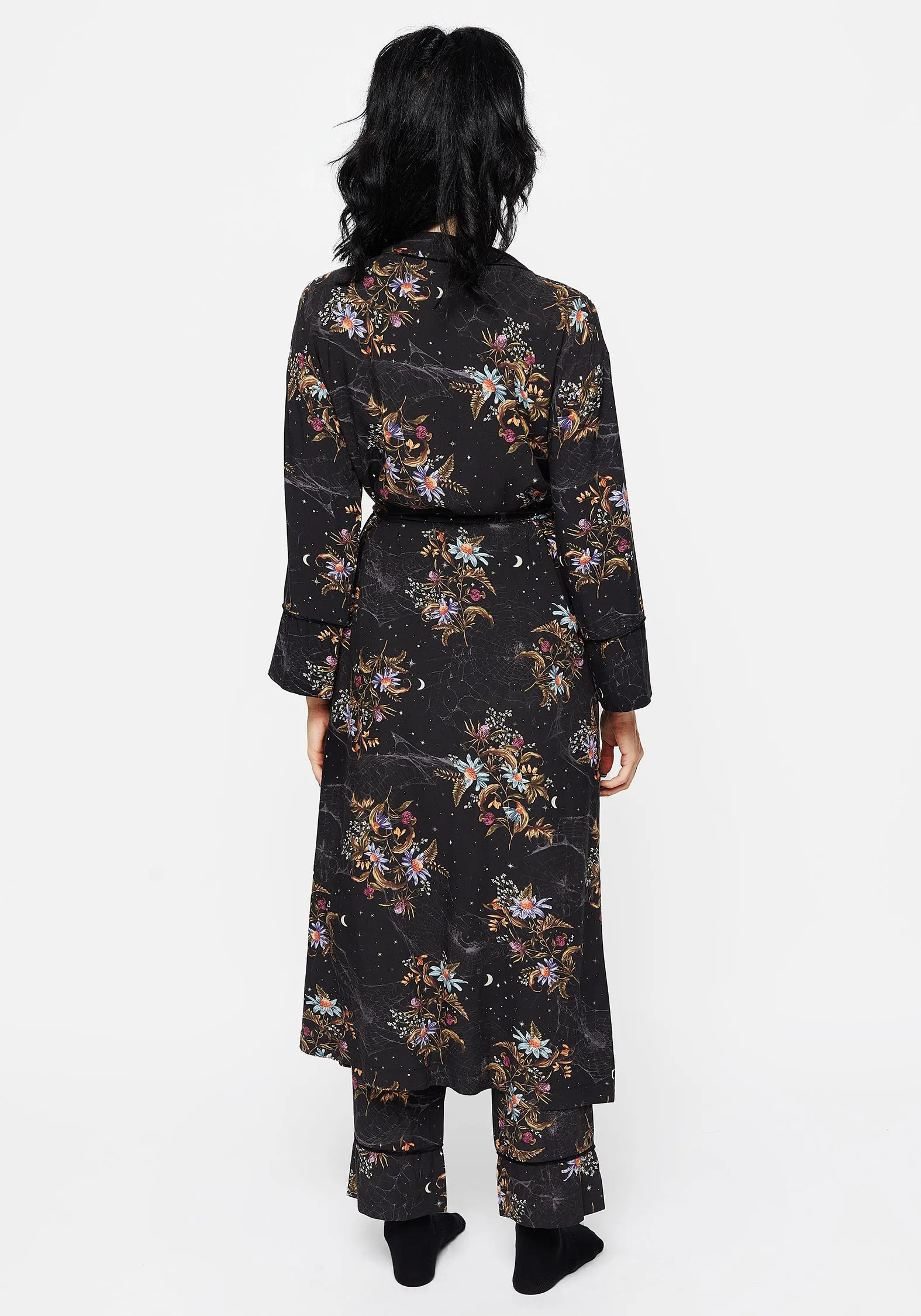Cleome Floral Spiderweb Dressing Gown sold by Disturbia product image thumbnail 3