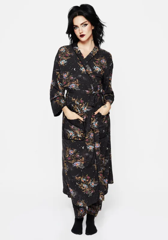 Cleome Floral Spiderweb Dressing Gown sold by Disturbia