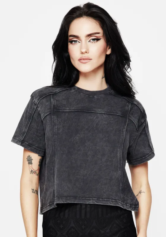 Ianthe Acid Wash Tee sold by Disturbia