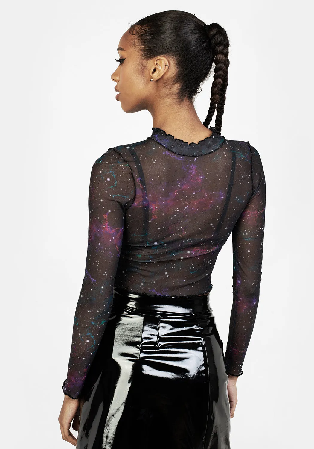 Kaleido Mesh Crop Top sold by Disturbia product image thumbnail 4