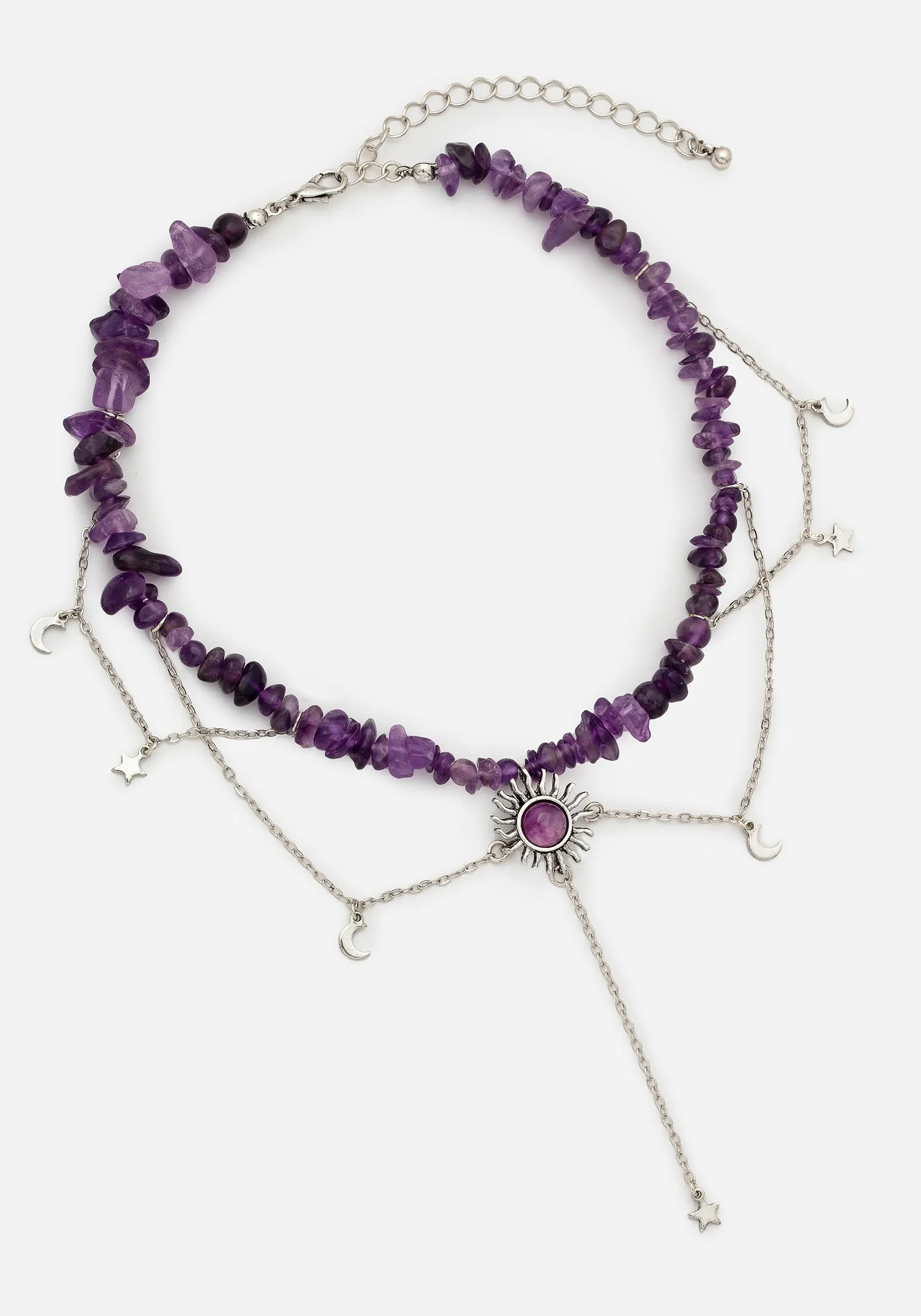 Aurora Gem Choker Necklace - Purple sold by Disturbia product image thumbnail 3