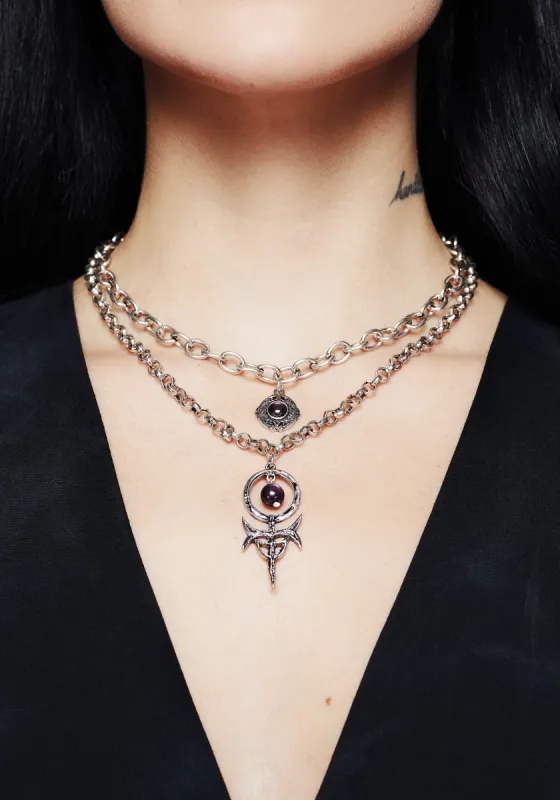 Manea Layered Multichain Necklace sold by Disturbia