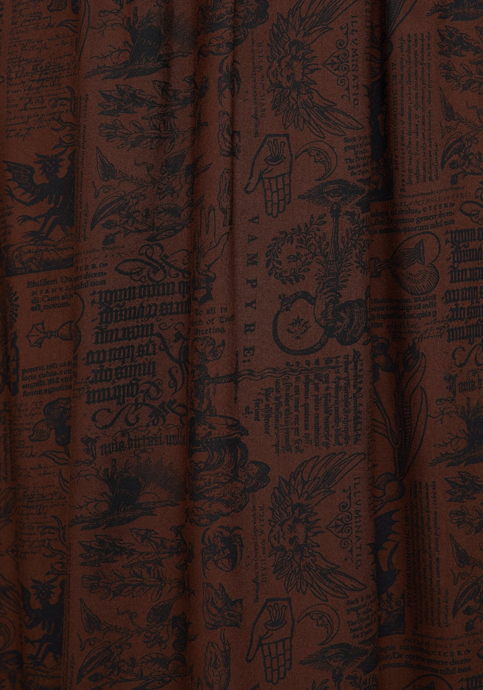 Daemonologie Woodcut Print Midaxi Skirt sold by Disturbia product image thumbnail 2