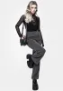 Moonage Herringbone Tailored Trousers - Grey sold by Disturbia
