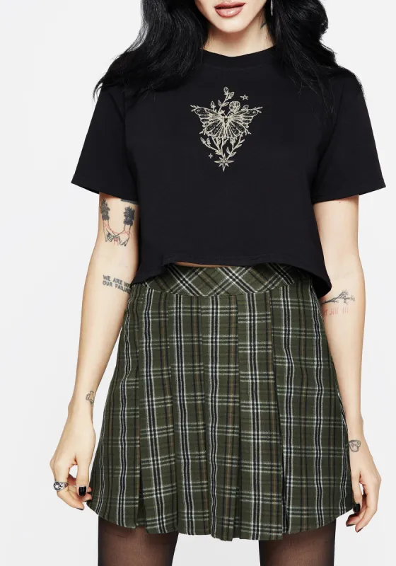 Morningstar Check Pleated Micro Mini Skirt sold by Disturbia