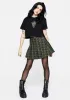 Morningstar Check Pleated Micro Mini Skirt sold by Disturbia