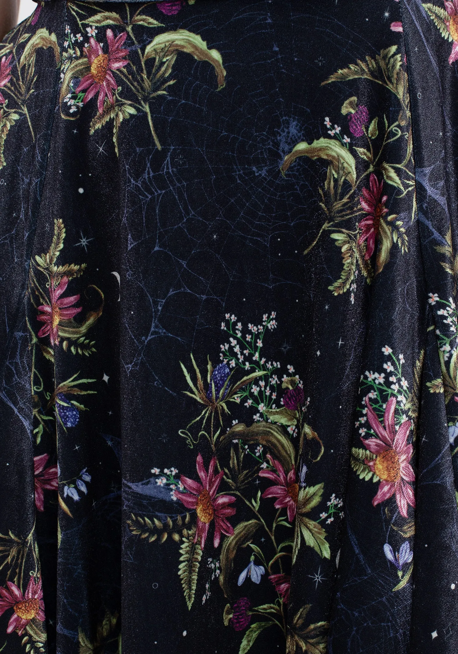 Cleome Floral Spiderweb Velour Mini Dress sold by Disturbia product image thumbnail 2