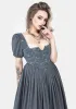 Slain Puff Sleeve Corset Midi Dress sold by Disturbia