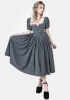 Slain Puff Sleeve Corset Midi Dress sold by Disturbia