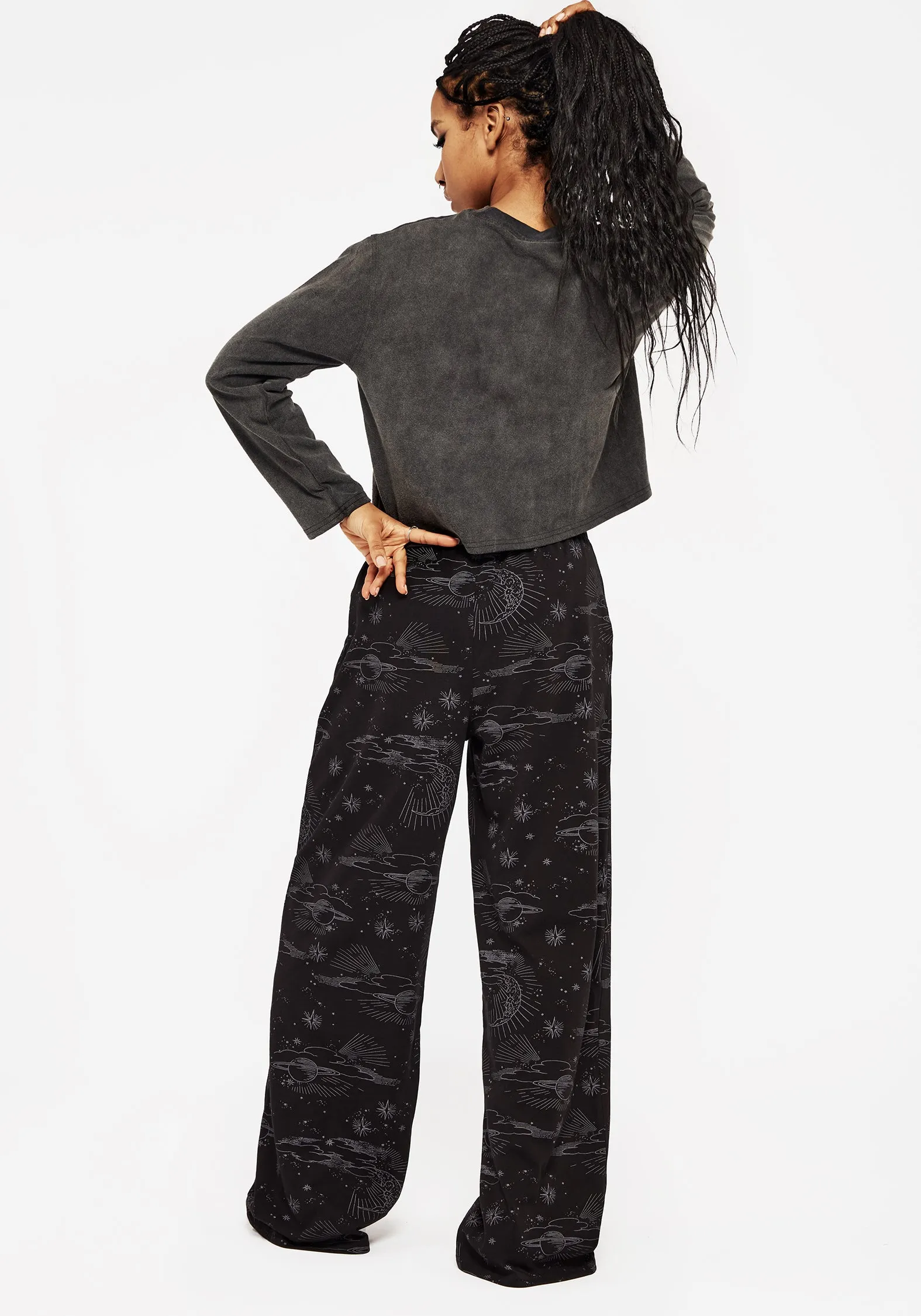 Cosmic Wide Leg Pyjama Bottoms sold by Disturbia product image thumbnail 3