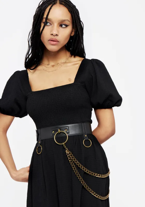Calliope Chain Belt - Brass sold by Disturbia