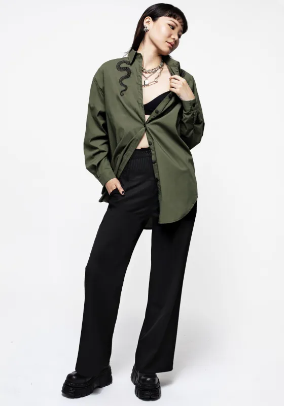 Ruthless Double Waistband Wide Leg Trousers sold by Disturbia