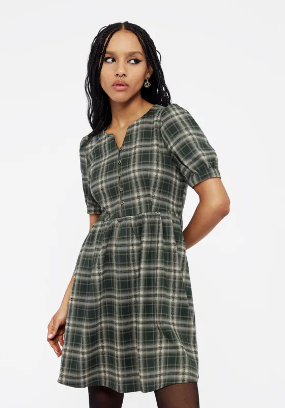 Tulisa Check Button Up Mini Dress sold by Disturbia