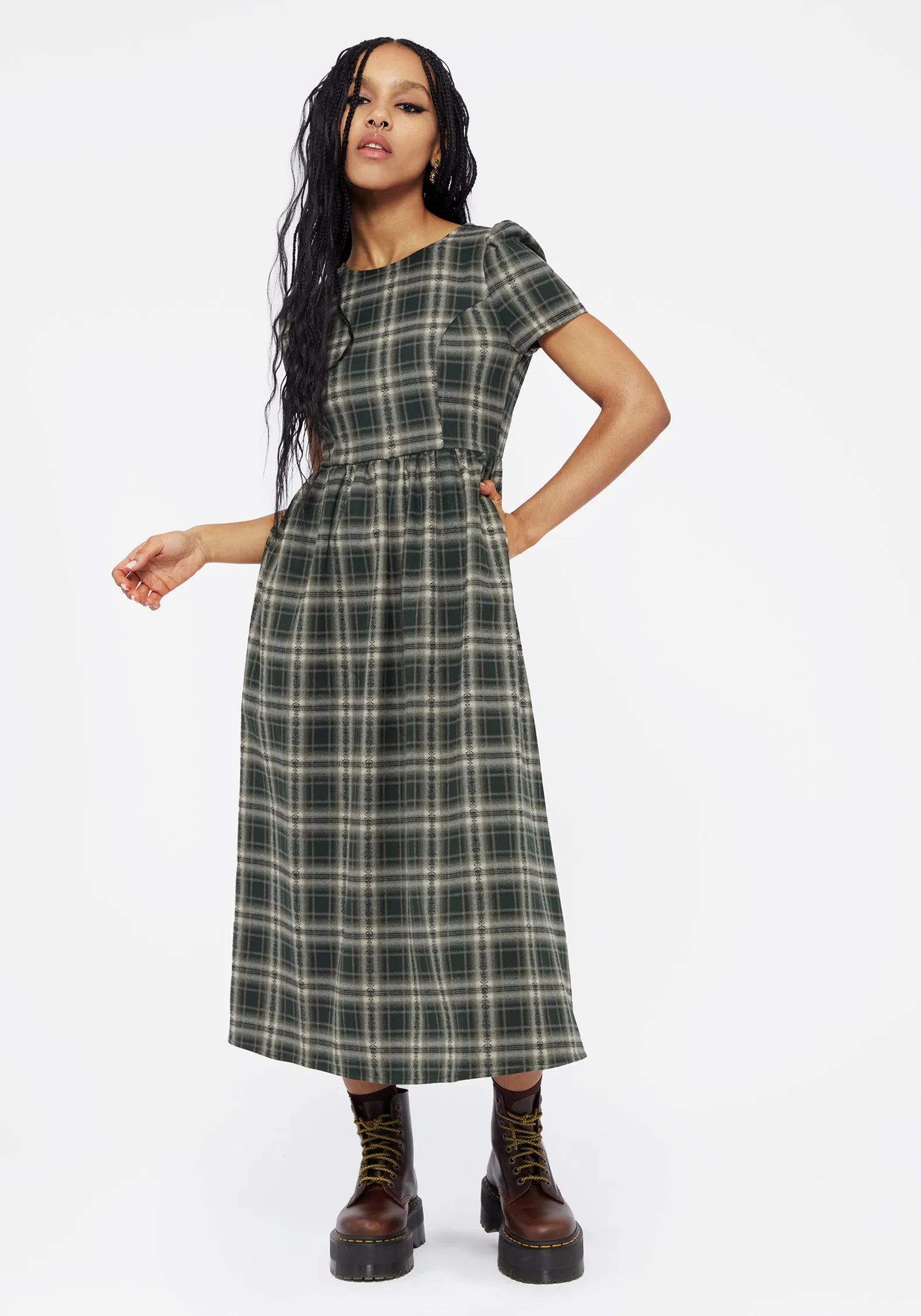 Tulisa Check Midi Dress sold by Disturbia