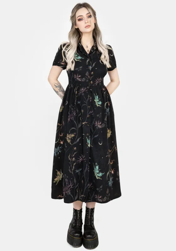 Rosanella Floral Print Midi Shirt Dress sold by Disturbia