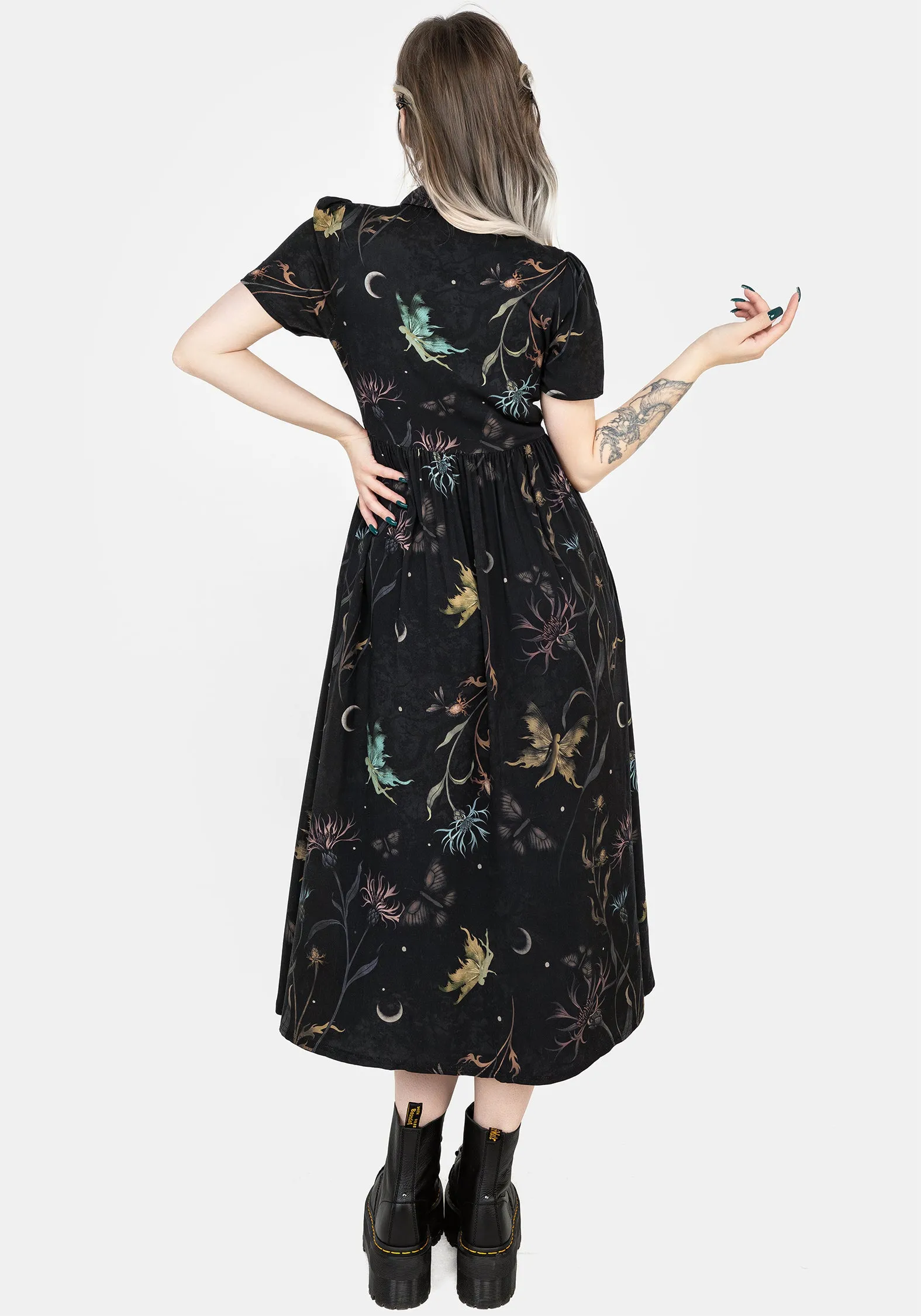 Rosanella Floral Print Midi Shirt Dress sold by Disturbia product image thumbnail 3