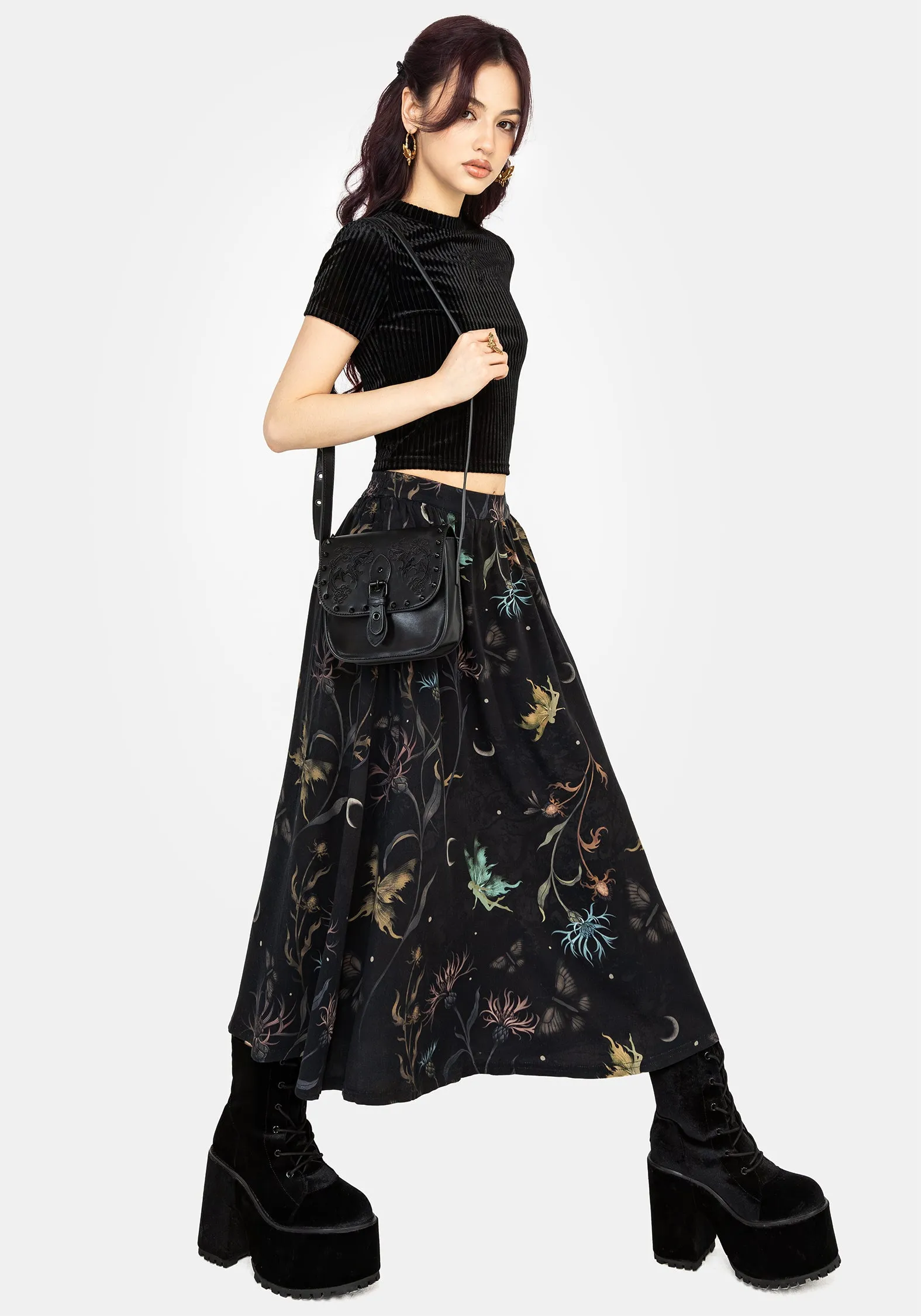 Rosanella Floral Print Midi Skirt sold by Disturbia product image thumbnail 4