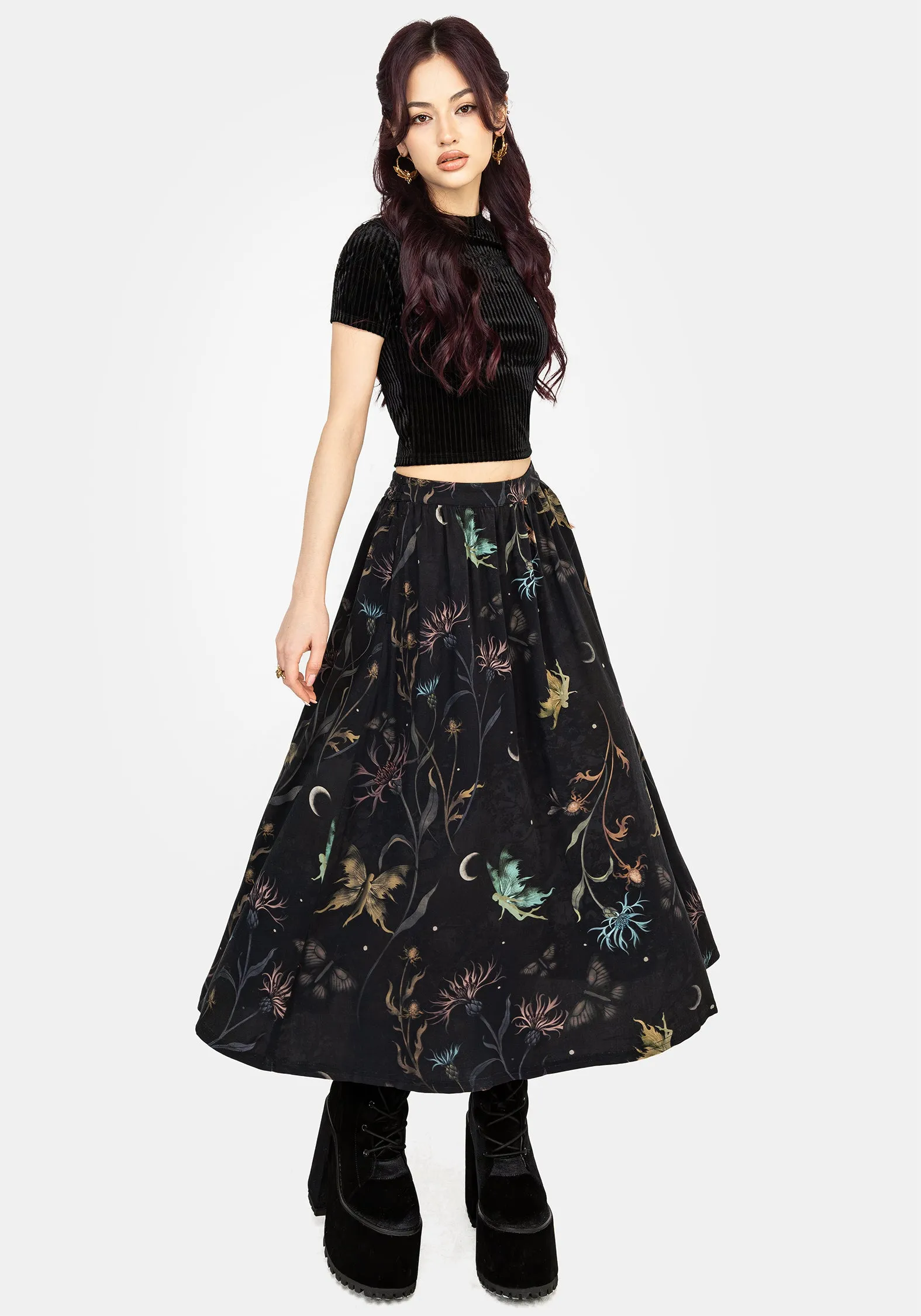Rosanella Floral Print Midi Skirt sold by Disturbia product image thumbnail 5