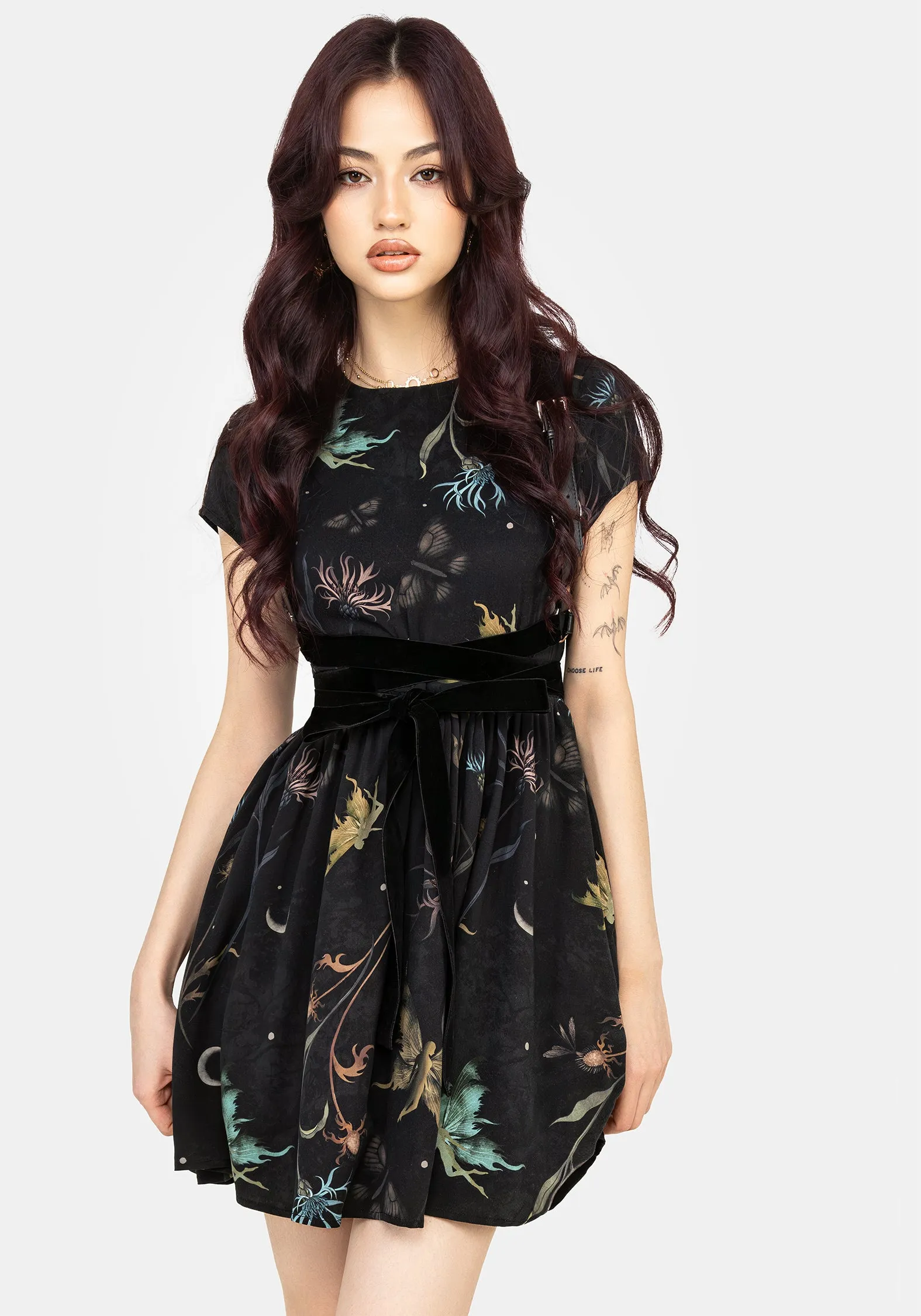 Rosanella Floral Print Mini Smock Dress sold by Disturbia
