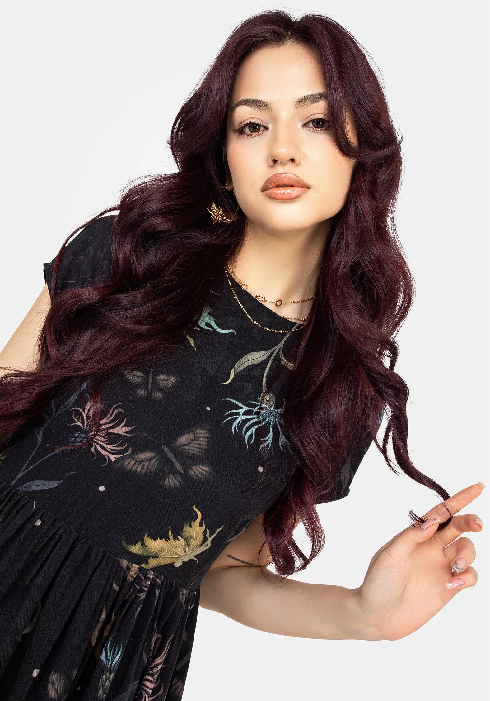 Rosanella Floral Print Mini Smock Dress sold by Disturbia product image thumbnail 5