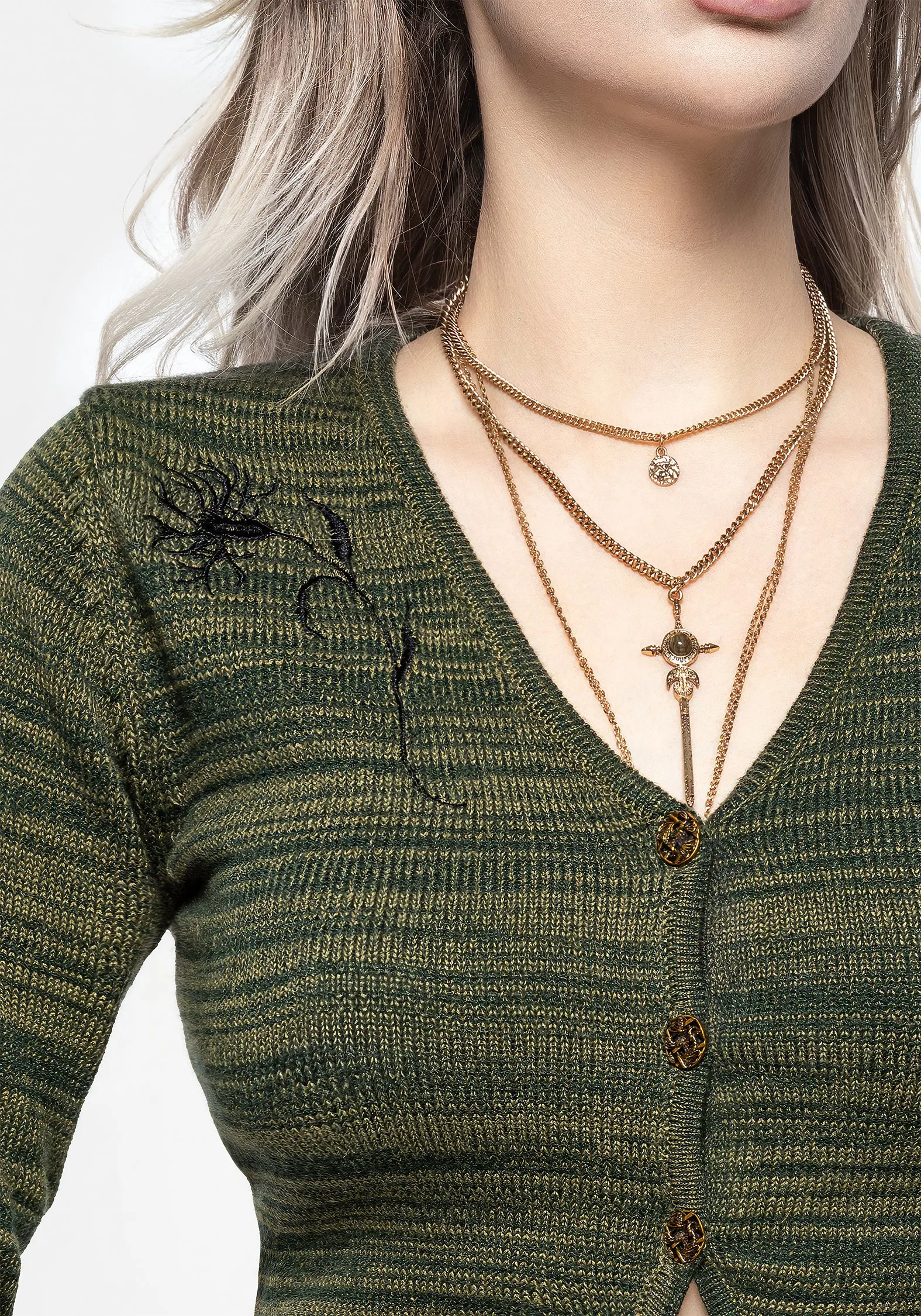 Diastella Floral Embroidered Crop Cardigan sold by Disturbia product image thumbnail 2