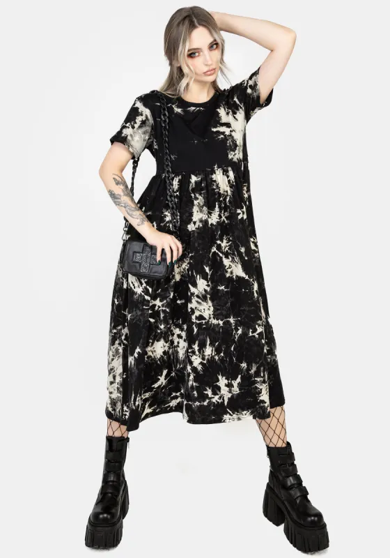 Moodswing Tie Dye Midi Dress sold by Disturbia