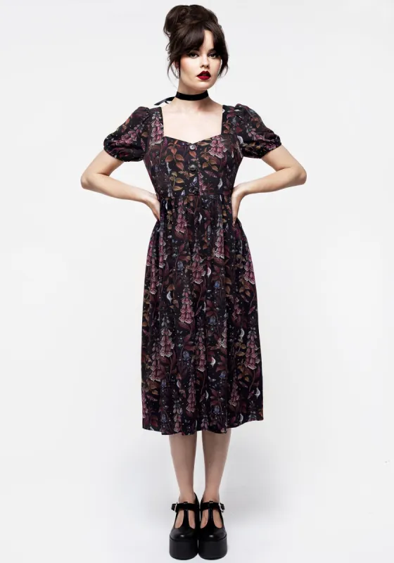 Foxglove Button Detail Midi Dress sold by Disturbia