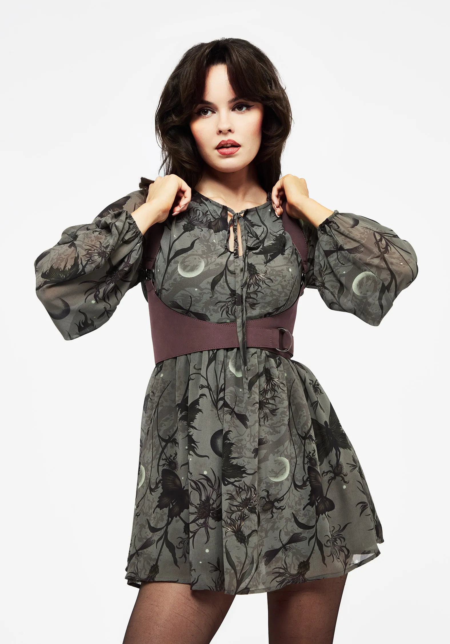Gloriana Floral Print Chiffon Mini Dress sold by Disturbia product image thumbnail 5