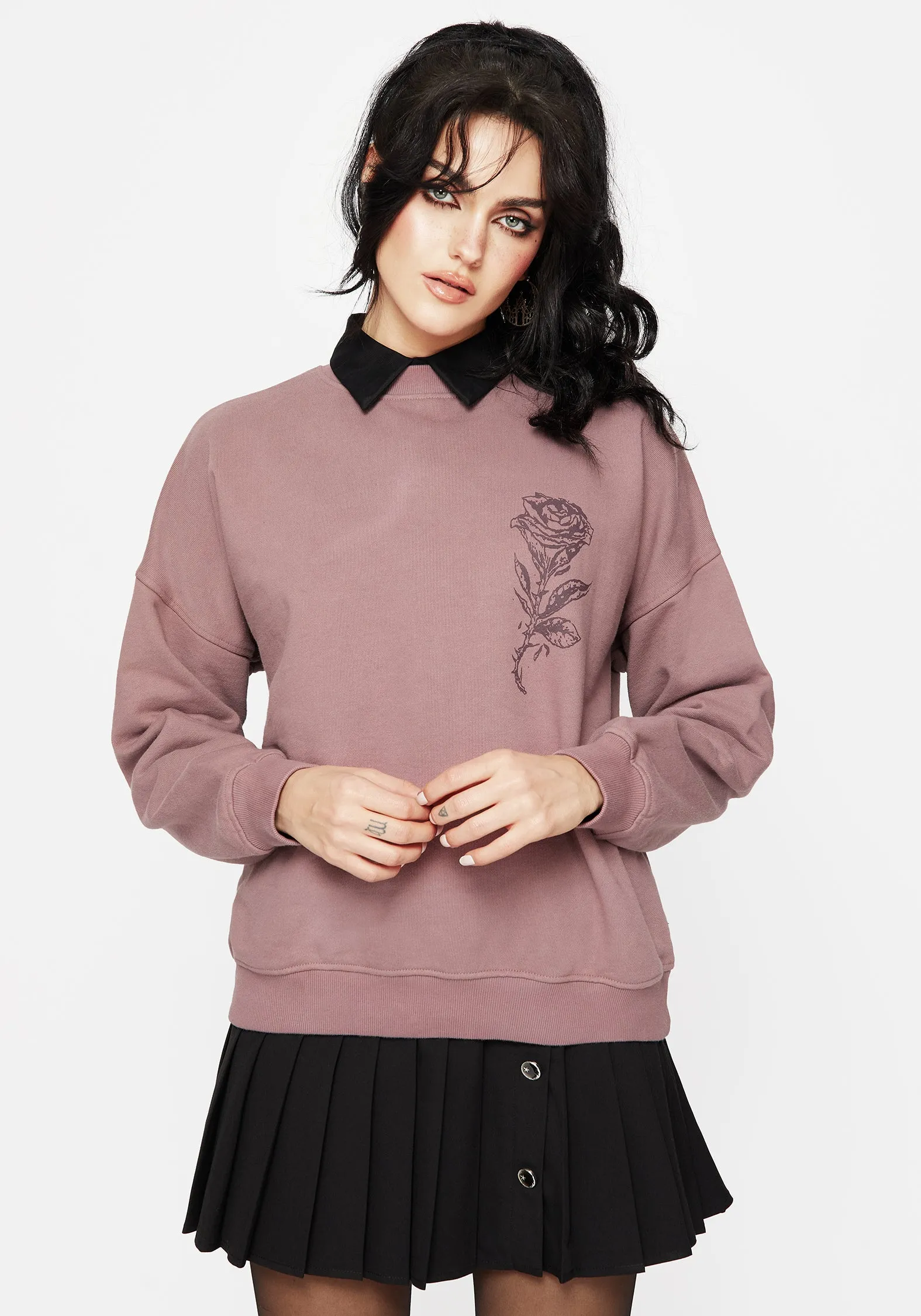 Corvus Graphic Print Crew Neck Jumper sold by Disturbia product image thumbnail 5