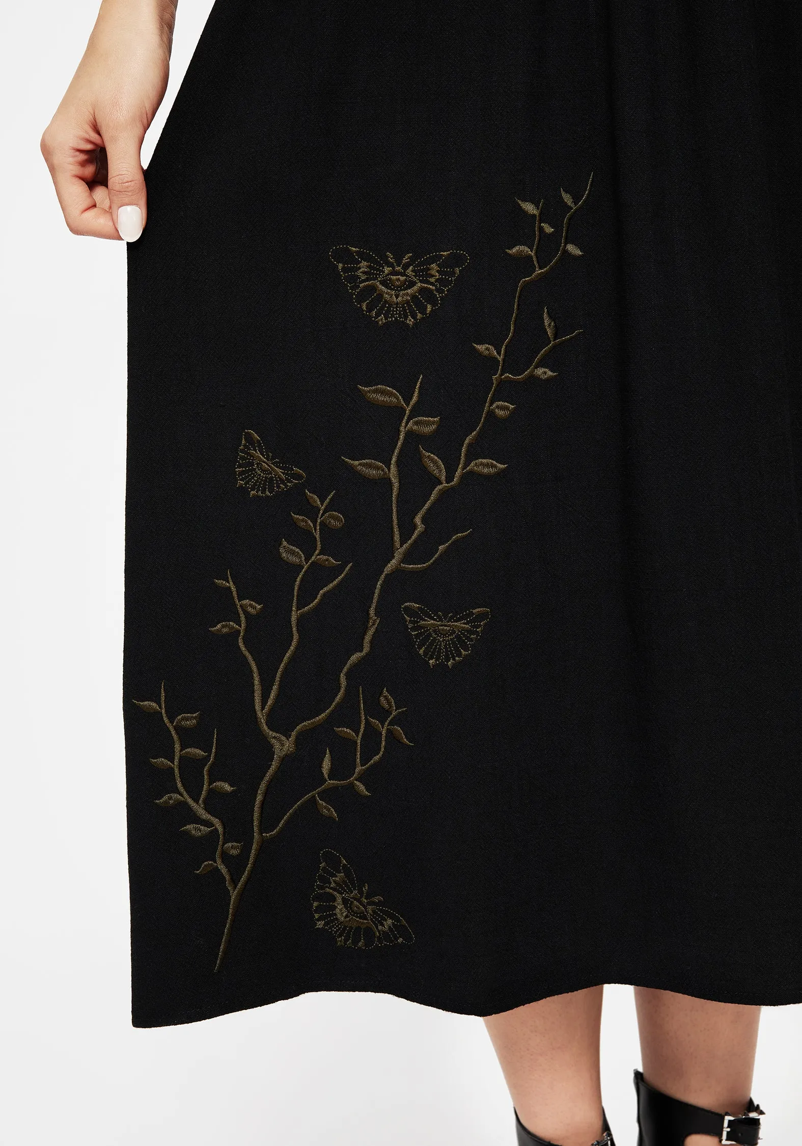 Cressida Moth Embroidered Midi Skirt sold by Disturbia product image thumbnail 2