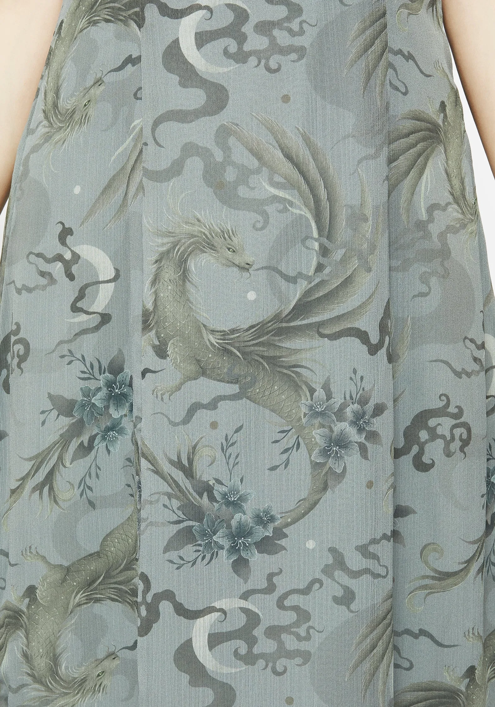 Sapphira Dragon Print Chiffon Midaxi Slip Dress sold by Disturbia product image thumbnail 2