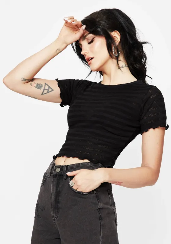 Gomez Lettuce Hem Jersey Crop Tee sold by Disturbia