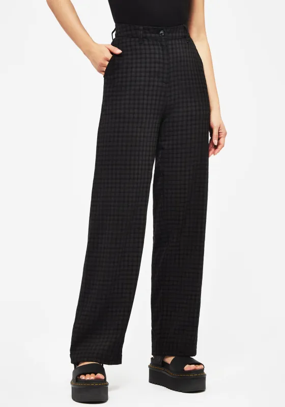 Ziggy Check Straight Leg Trousers sold by Disturbia
