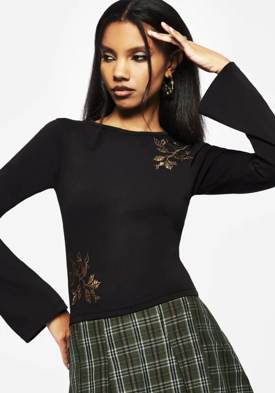 Sabrina Embroidered Cotton Top sold by Disturbia