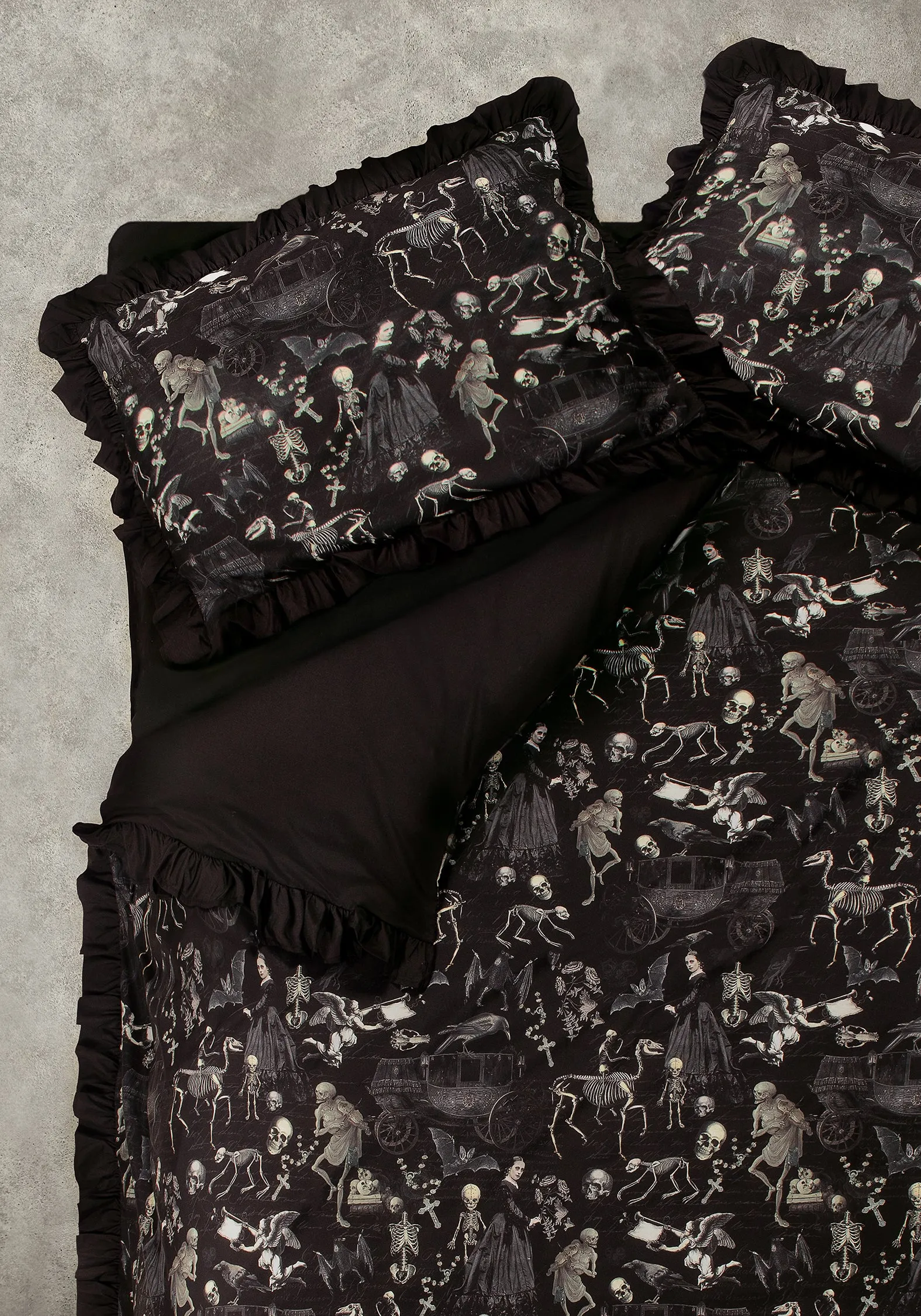 Melancholia Ruffle Bedding Set - UK King sold by Disturbia product image thumbnail 3